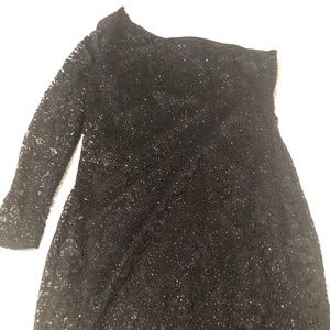One shoulder sequin mini party dress